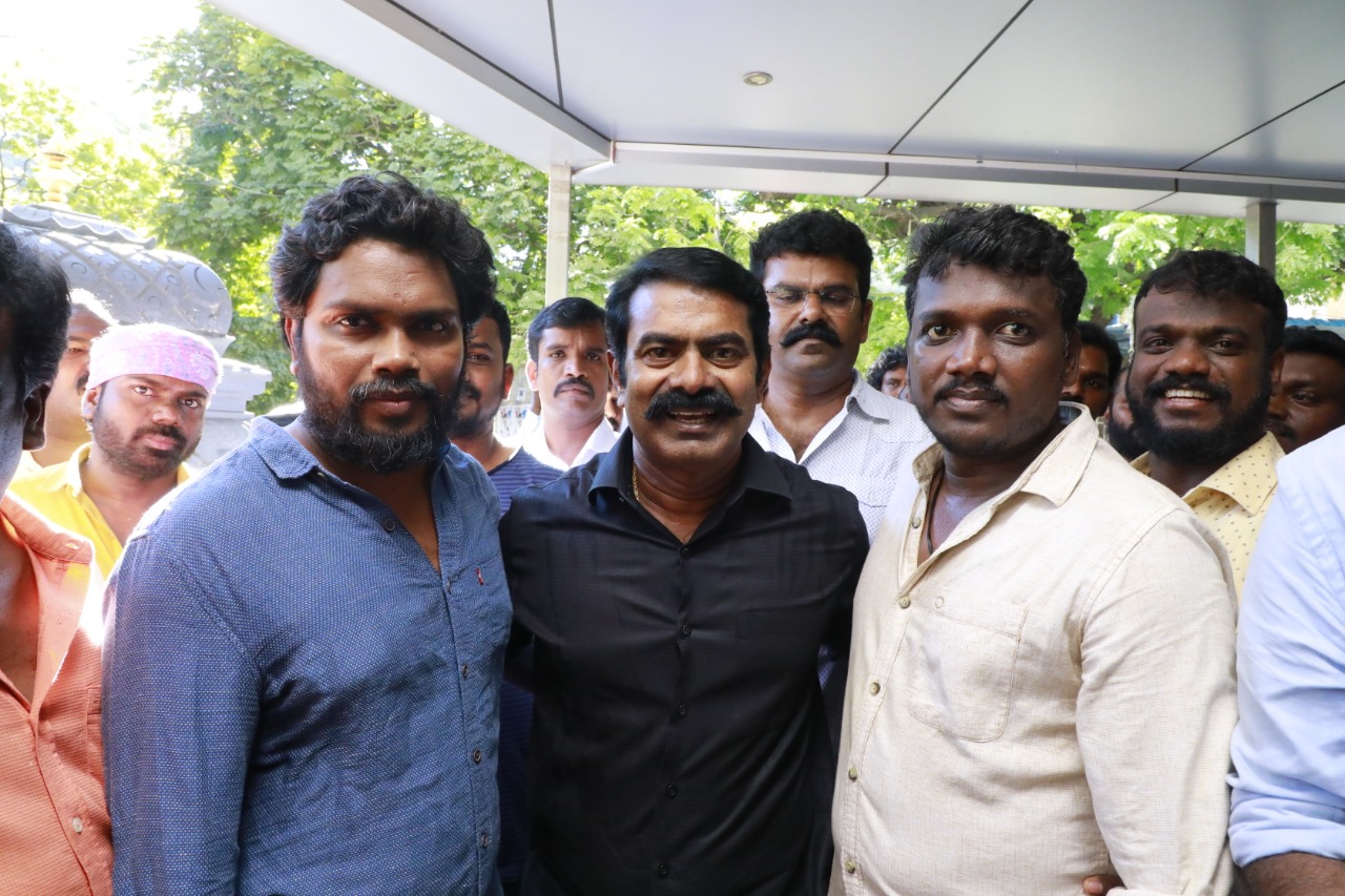 பரியேரும் பெருமாள் படம் பார்த்து பா. இரஞ்சித்துக்கு சீமான் கொடுத்த முத்தம்!