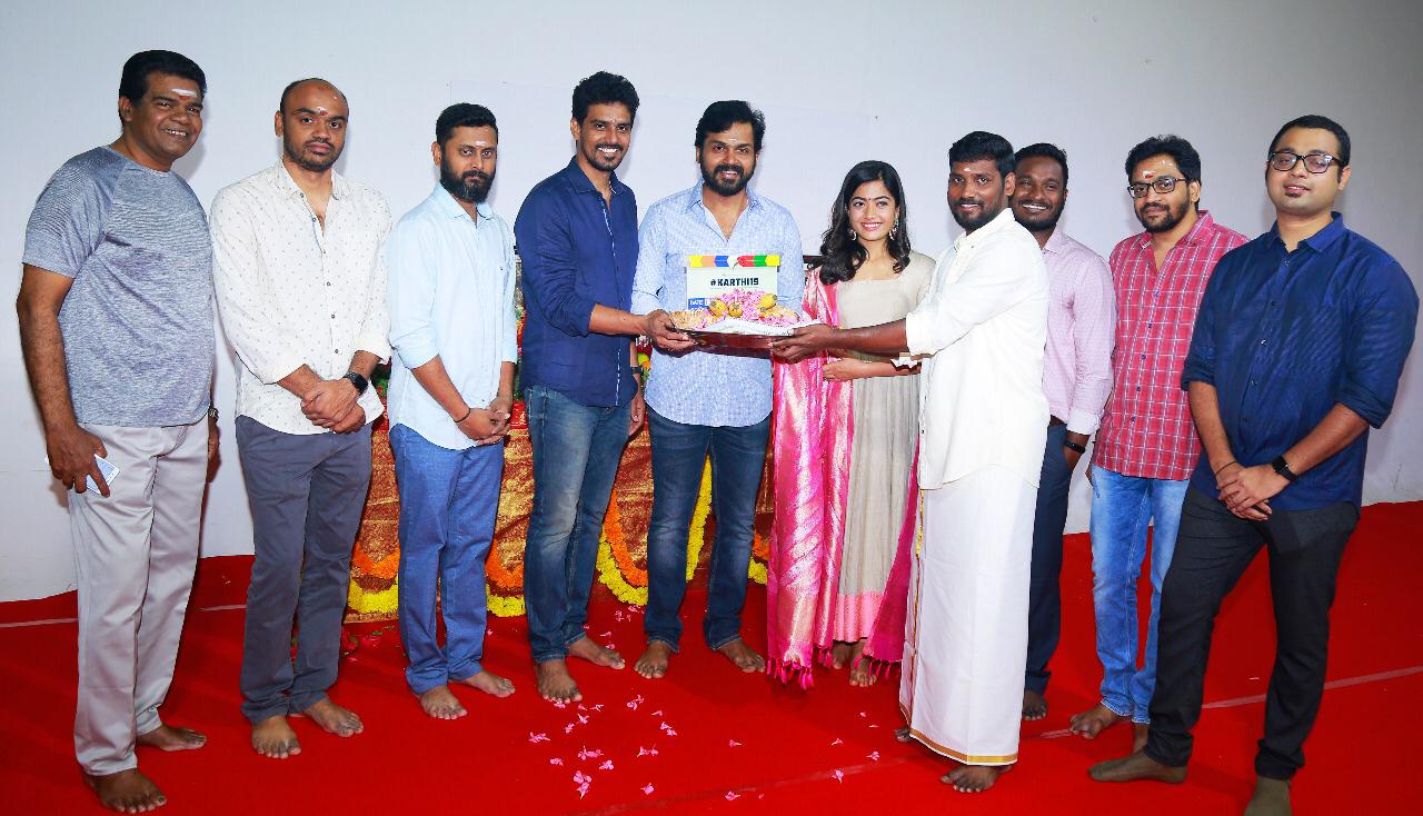 கார்த்தி-யின் புதிய படம் பூஜையுடன் படப்பிடிப்பு ஆரம்பம். – “கார்த்தி 19”