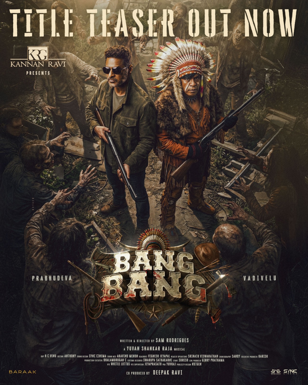 பிரபுதேவா – வடிவேலு – யுவன் சங்கர் ராஜா : 25 ஆண்டுகளுக்குப் பின் மீண்டும் ஒரு மேடை! “பேங் பேங்” டைட்டில் டீஸர் வெளியீடு